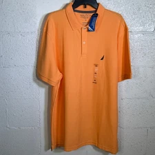 Nautica Men's Classic-Fit Deck Polo Shirt - Orange Sherbert XXL $70