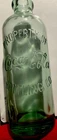 VTG Aqua Glass Coca Cola Bottle Embossed Retro 1888/1988 100 Years