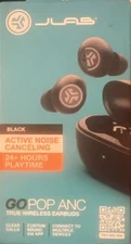 JLab Go Pop Active Noise Cancelling Bluetooth Earbuds , 24+ Hr Playtime