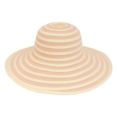 i-Smalls Women's Wide Brim Sun Hat White & Grey Floppy Summer Hat, Stylish