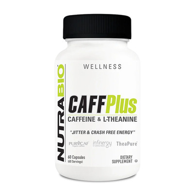NutraBio - CAFFPLUS- Caffeine & L-Theanine for Focus & Energy-60 Veggie Capsules