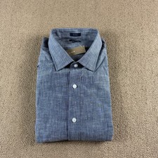 J.Crew Bowery Long Sleeve Button Up Shirt Blue Chambray Size XL NWT MSRP 98