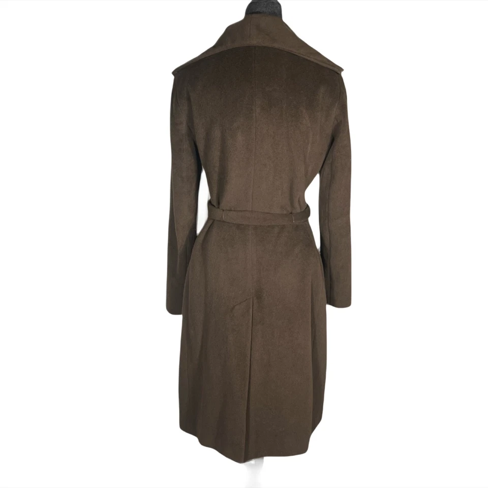 Calvin Klein пальто с длинным рукавом темно-коричневый длинный Angora шерстяная смесь женщина размер 2 - Изображение 4 из 4