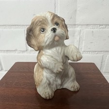 Figura de colección Homeco cerámica Shih-Tzu cachorro perro bisque porcelana coleccionable