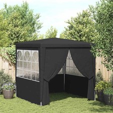 vidaXL Gazebo Professionale con Pareti 2x2 m Antracite 90 g/m²