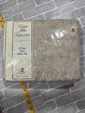 Beige Cobble Hill Twin Sheet Set 3 Piece Cotton Polyester