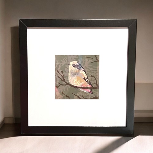 Pair Of Framed Bird Wall Art 9” X 9” Black Frame Mat Birds Square - Picture 2 of 7