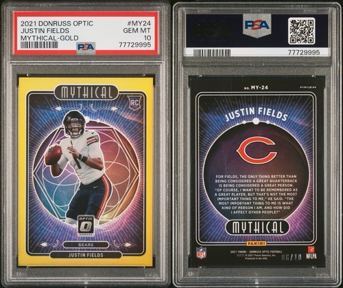 Justin Fields [Gold] #MY-24 2021 Panini Donruss Optic Mythical card