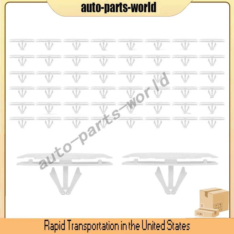 50PCS White Flare Fender Retainer Clips Plastic Fit Jeep 2018-2020 Wrangler JL J Foto 3 de 4