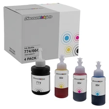 Compatible Ink Cartridge Replacements for Epson 744 664 4pk