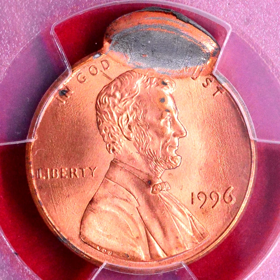 1996 FLIPOVER DOUBLE STRUCK ERROR LINCOLN MEMORIAL CENT! PCGS MS-65 RD - Image 3 of 3