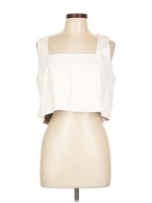 Buddy Love Women White Sleeveless Blouse L