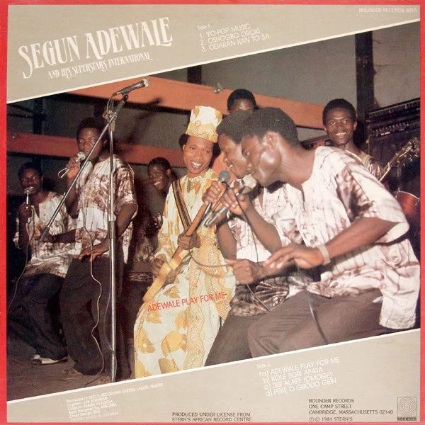 Segun Adewale And His Superstars International - Adewale Play For Me (LP) (Very Foto 2 de 3