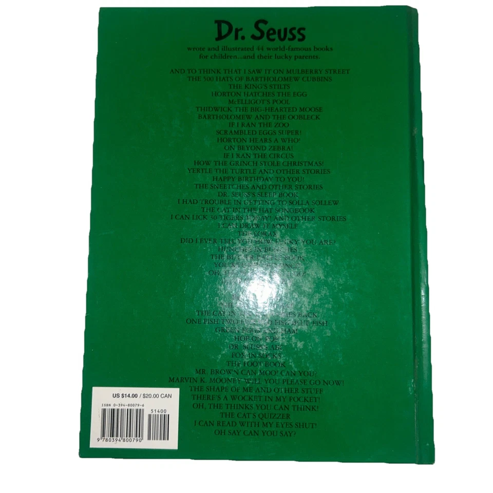 Dr. Seuss How the Grinch Stole Christmas! Large Hardcover Book 1985 Foto 2 de 4