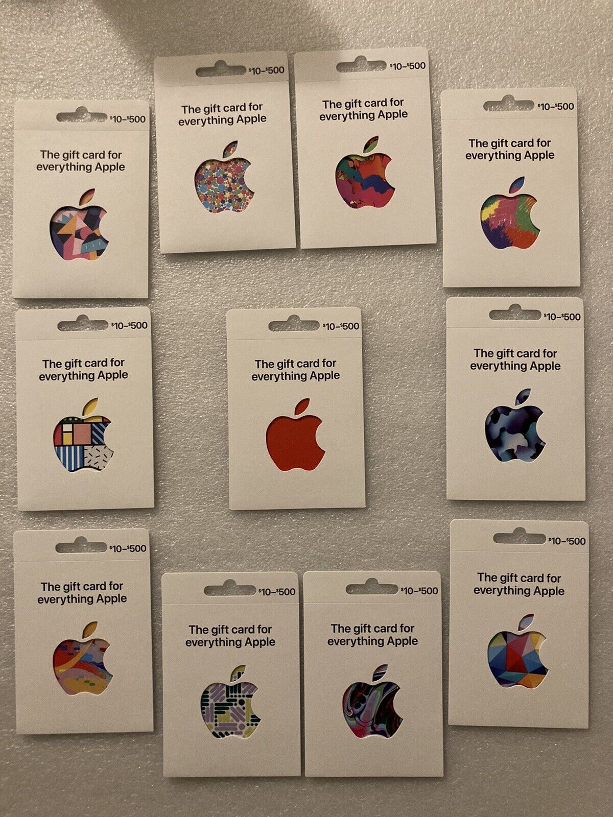 5 Apple Logo Stickers from Apple Gift Cards - NEW