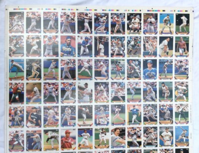 topps Baseball CARDS 1993年　未開封 Vintage TOPPS Baseball Cards. UNCUT Sheet 1993 Pre