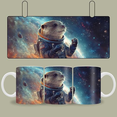 Kaffeetasse Otter als Astronaut Tasse Kaffeebecher Geschenk Keramik