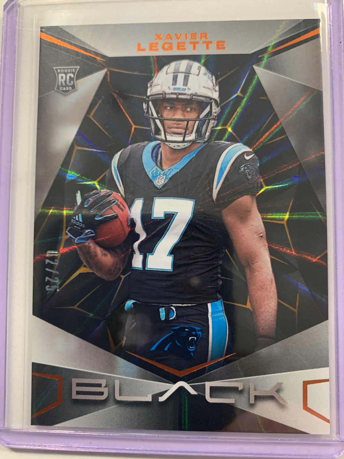 2024 Panini Black Rookie - Citrine Xavier Legette  /25 RC  Panthers