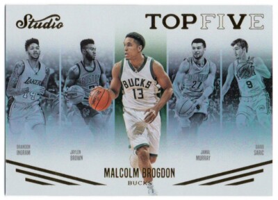 2016-17 Studio Top Five #TOP2 Malcolm Brogdon RC Milwaukee Bucks CASE HIT