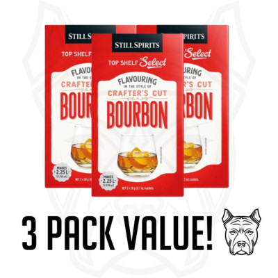 Still Spirits Top Shelf Select CRAFTER'S CUT BOURBON Essence 3x Pack! FREE SHIP!