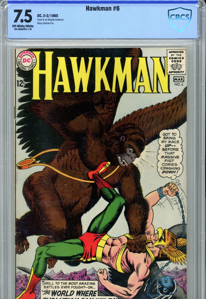 Hawkman #6 (1965) DC CBCS 7.5 OW/W Gardner Fox | eBay