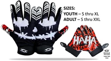 Joker Football Receiver Gloves Sticky Tacky Pro Grip Be a Jester not a Villain