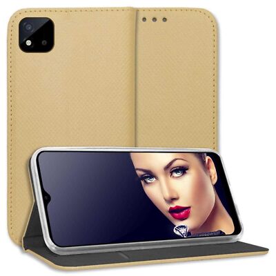 Schutzhülle Bookstyle für Realme C11 2021 (6.52''), C20, C20A (gold) Tasche Case