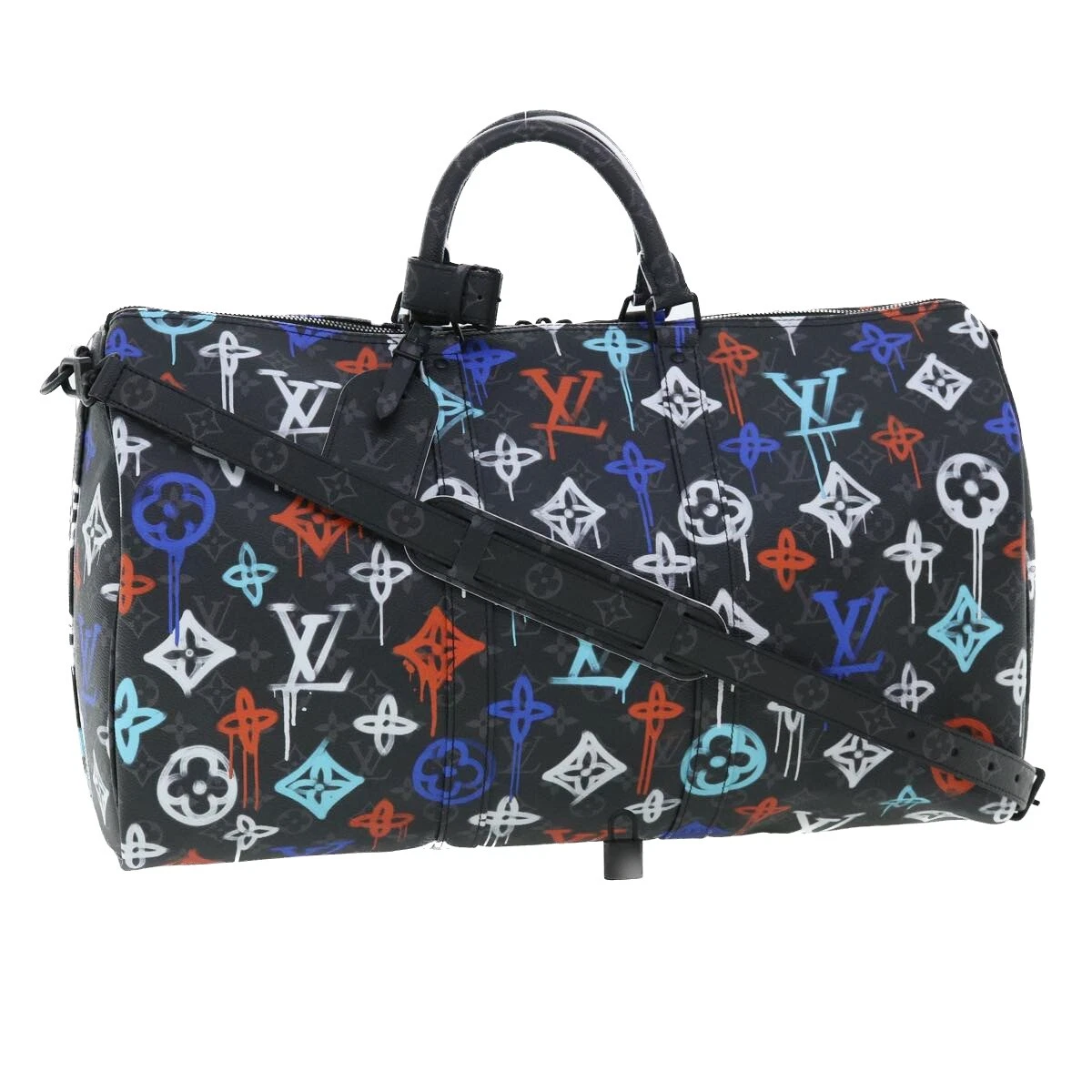 Authentic Louis Vuitton Monogram Eclipse Mini Keepall Bandouliere