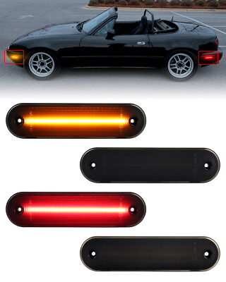 4Stück Vorne Hinten LED Seitenmarkierungsleuchten Für Mazda MX-5 Miata 1990-2005