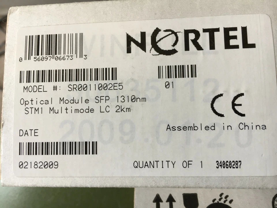 *NEW* Nortel SR0011002E5 Optical Transceiver, SFP, 1310nm, STM1 Multimode LC 2km - Image 2 of 3
