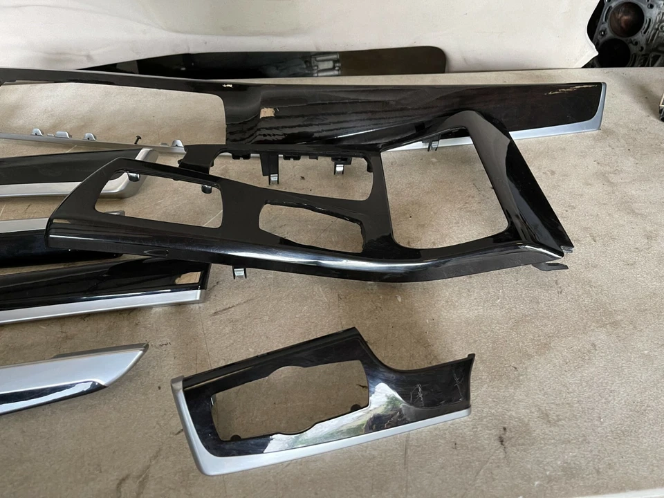 BMW 528I 550I M5 F10 OEM 11-16 JUEGO TABLERO PUERTA PANEL CONSOLA CENTRAL MADERA GRANO Foto 2 de 4