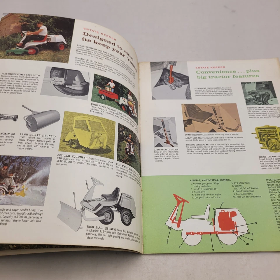 Catálogo Bolen 1964 Cortacésped Tractor Estate Keeper Husky 1000 900 800 600 64 Foto 4 de 4
