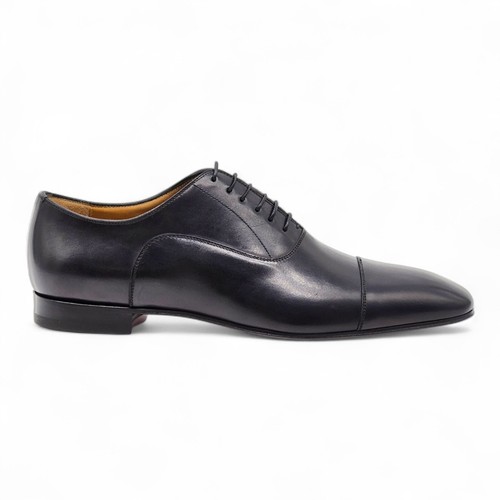 Christian Louboutin Greggo Leather Oxford Shoes Black EU 45 US 12 - $995 NWB