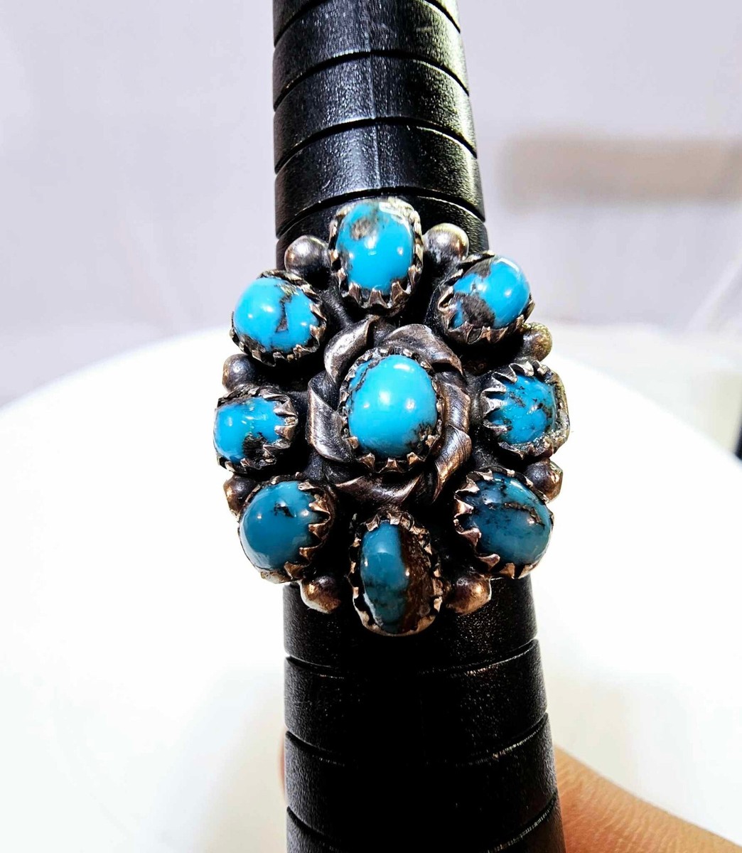 アクセサリー ZUNI Sterling Ring Navajo Native Sterling Silver Ring Sz 7.25
