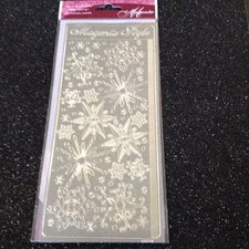 MAGENTA STYLE Stars Christmas STAR BURST Peel Off Sticker HOLIDAYS SILVER Crafts