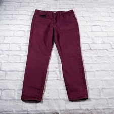 Levi's Denizen High Rise Ankle skinny Wine Red Womens Blue Jeans Sz 14