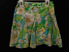 BABY GAP Girls Green Turquoise Floral Flare Skirt Size 2T -H-
