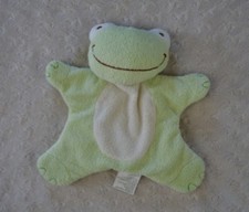 Blankets Beyond Frog Lovey Security Blanket Light Green Cream Brown Plush Toy