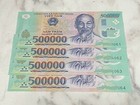 BRAND NEW 500,000 x 4 Vietnamese Dong Banknote (500K VND) Uncirculated (2 Mil)