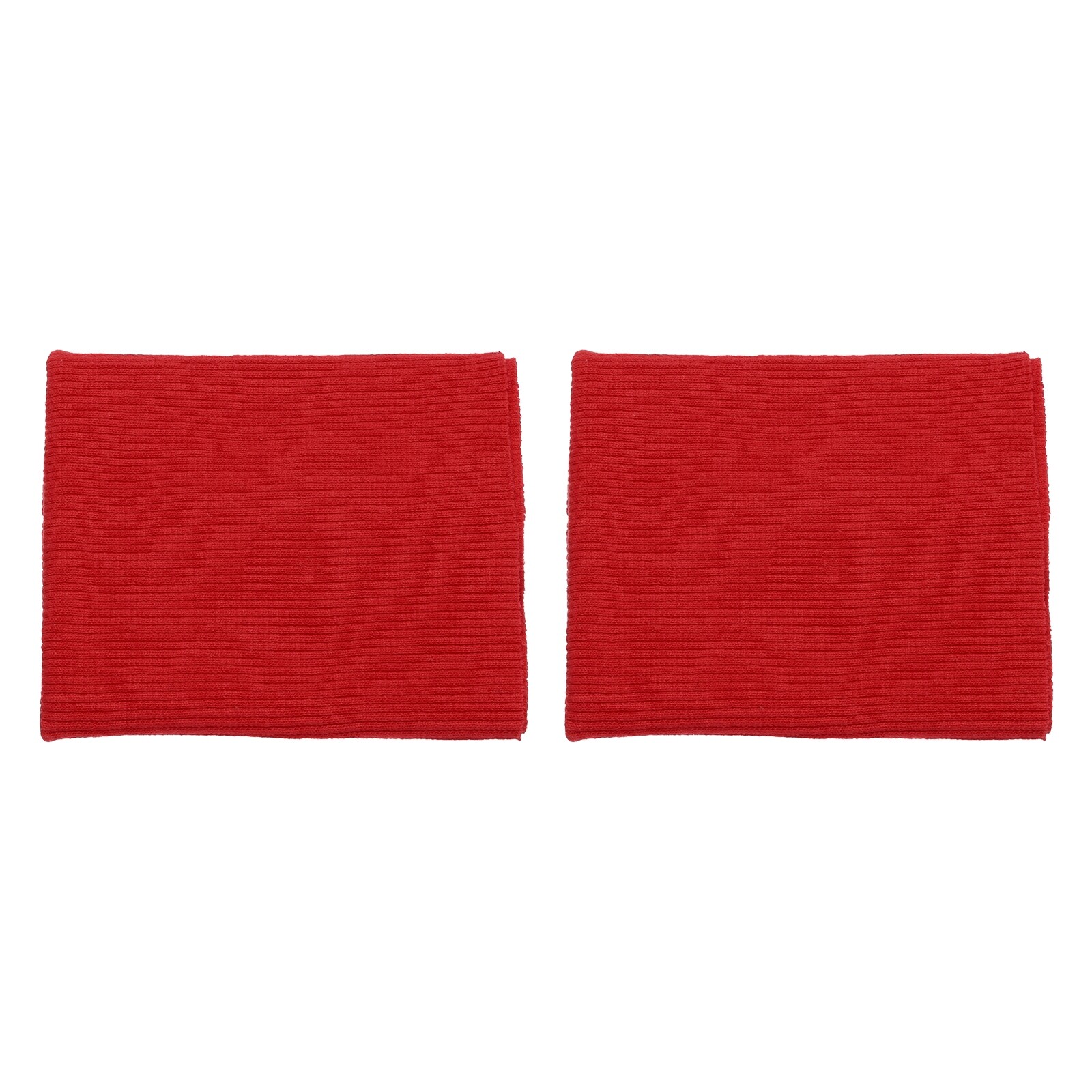 2pcs 10x9cm Elastic Cuffs Ribbed Trim Fabric Knit Stretch Band Cuff Sleeve Red