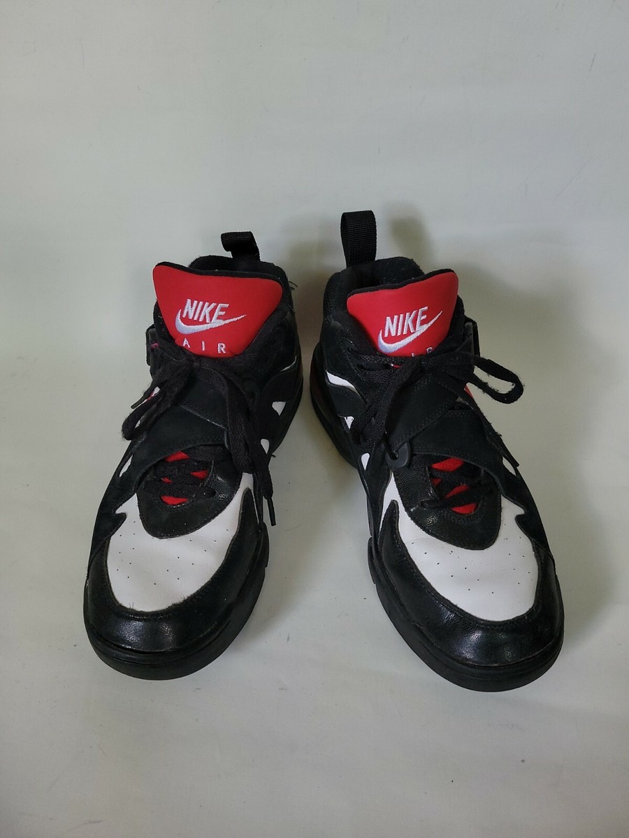 Nike Charles Barkley Air 317816-061 Black, White Varsity Red Sneakers  Size