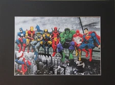 Marvel Superheroes 8x10 matted Art Print Printed Poster Decor picture Artworks