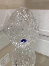 NEMAN Glassworks 1883 Crystal Egg Candy Bowl Dish 6”x 5” Handcrafted in Belarus