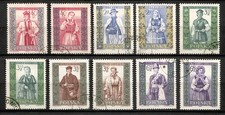 Timbre / STAMP POLOGNE  1960  (Michel)  N° 1156 A à 1165 A  Oblitérés (O) CTO