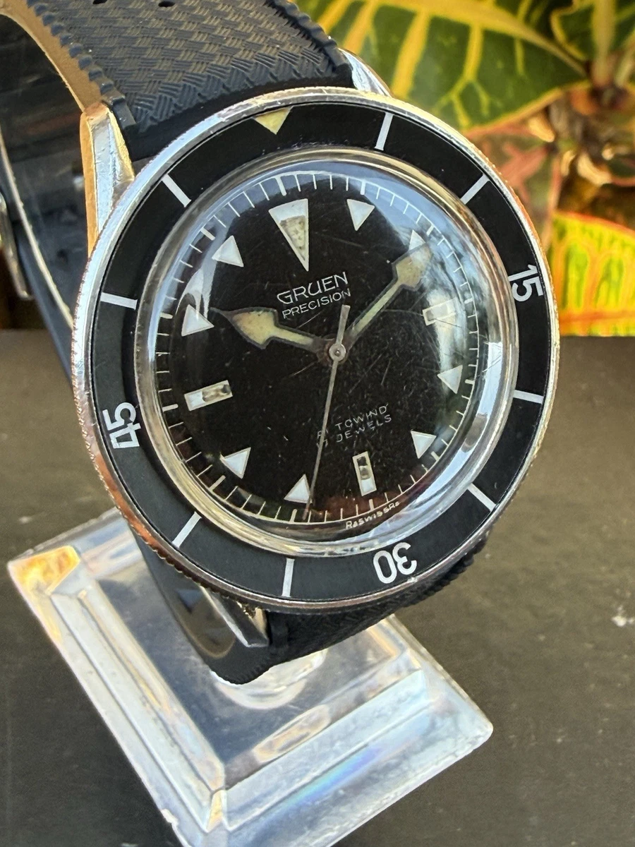 Gruen GR4684‎ Green Dial New Battery 34MM 8.25\