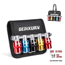 Bit Holder Polyester Tool Pouch with 5Pcs Quick Release Bit Holders Multi Color