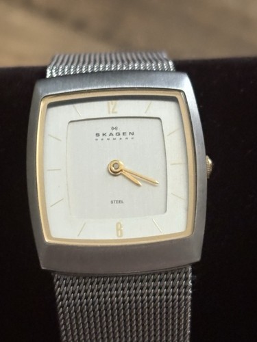 Skagen Denmark Stainless Steel White Dial Mesh Band Men’s Quartz Watch - Picture 8 of 13