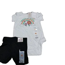 Garanimals Infant Baby Girl 0-3 Months 2 P Summer Set Loved My Mama Mother's Day