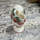 Fenton Hand Painted Limited Edition Signed Harvest Glass Egg Figurine 1996