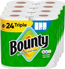 Bounty Select-A-Size Paper Towels, White, 8 Triple Rolls  24 Regular Rolls